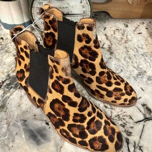 Madewell The Regan Boot in Leopard and Calf Hair Size 6.5